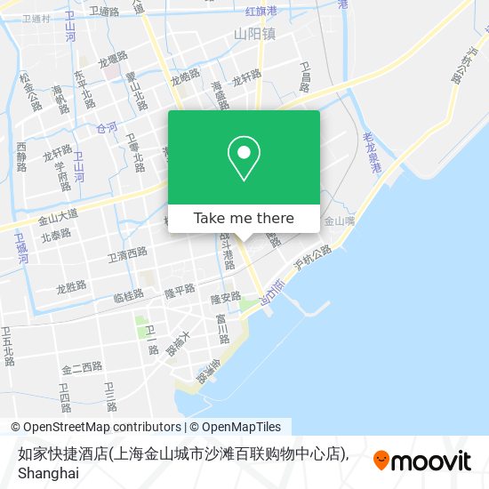如家快捷酒店(上海金山城市沙滩百联购物中心店) map