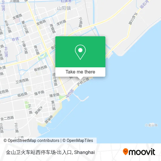 金山卫火车站西停车场-出入口 map
