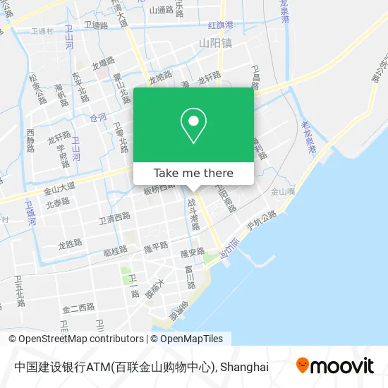 中国建设银行ATM(百联金山购物中心) map