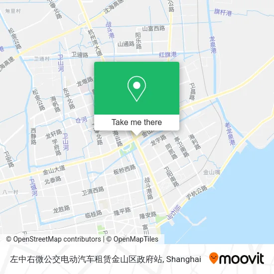 左中右微公交电动汽车租赁金山区政府站 map