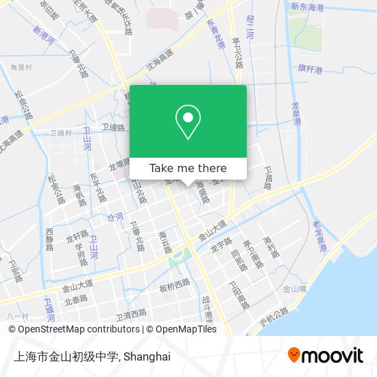 上海市金山初级中学 map