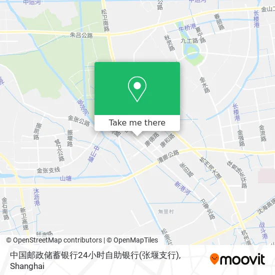 中国邮政储蓄银行24小时自助银行(张堰支行) map