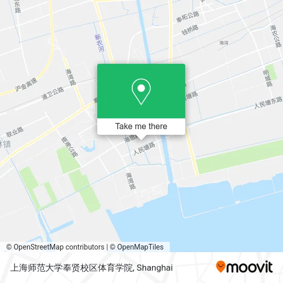 上海师范大学奉贤校区体育学院 map
