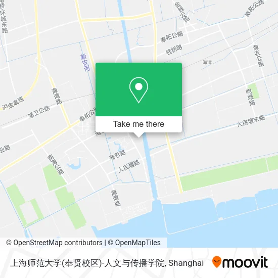 上海师范大学(奉贤校区)-人文与传播学院 map