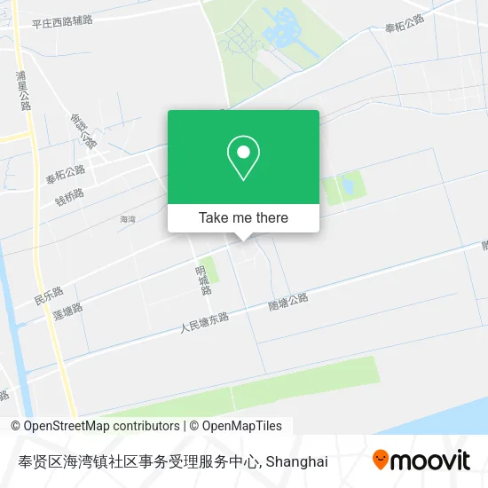 奉贤区海湾镇社区事务受理服务中心 map