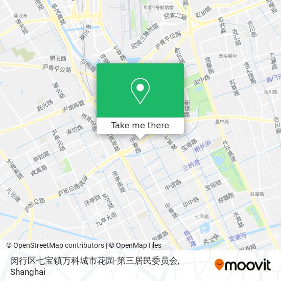 闵行区七宝镇万科城市花园-第三居民委员会 map