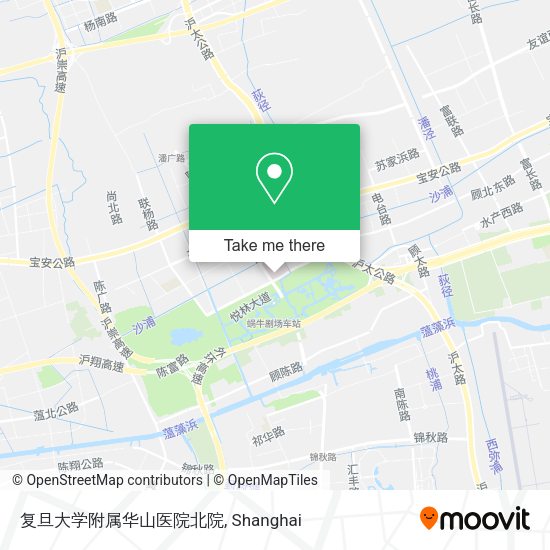 复旦大学附属华山医院北院 map