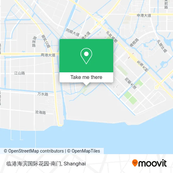 临港海滨国际花园-南门 map