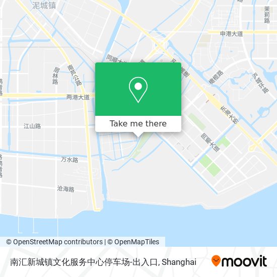 南汇新城镇文化服务中心停车场-出入口 map