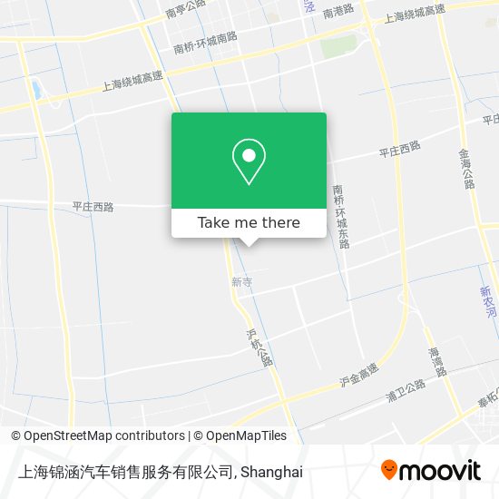 上海锦涵汽车销售服务有限公司 map