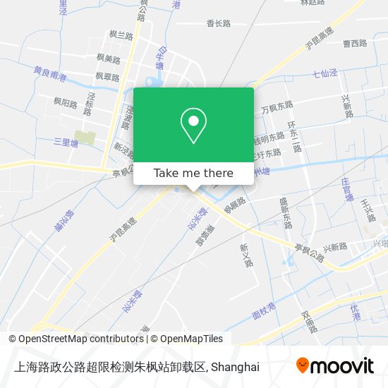 上海路政公路超限检测朱枫站卸载区 map