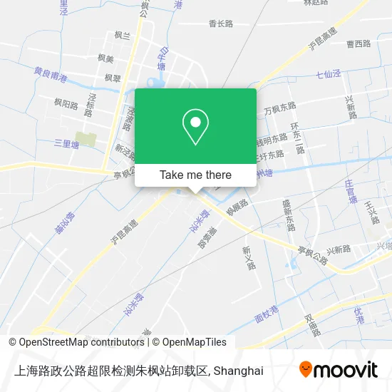 上海路政公路超限检测朱枫站卸载区 map