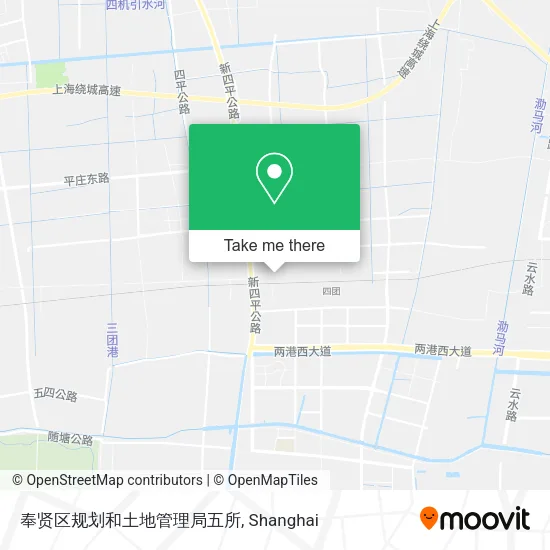 奉贤区规划和土地管理局五所 map