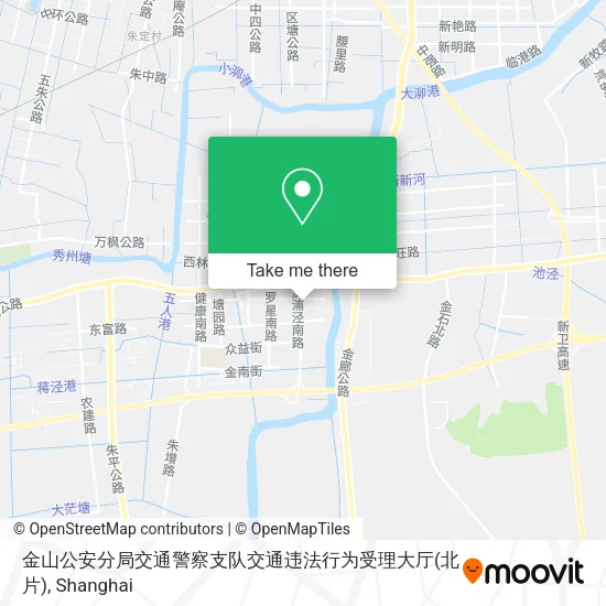 金山公安分局交通警察支队交通违法行为受理大厅(北片) map