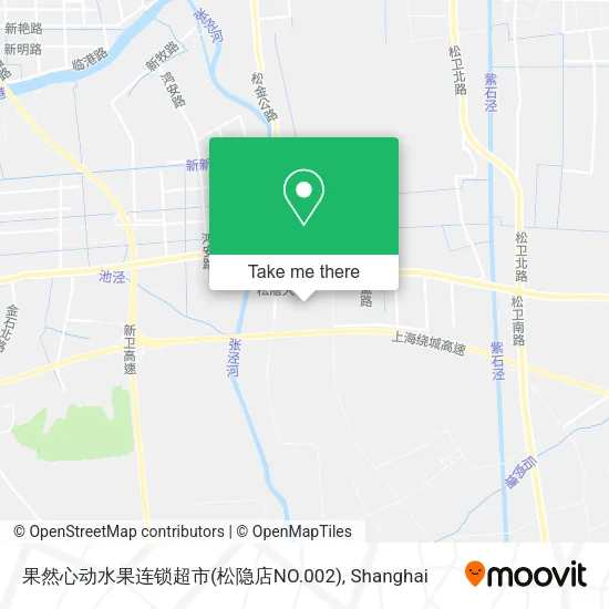 果然心动水果连锁超市(松隐店NO.002) map