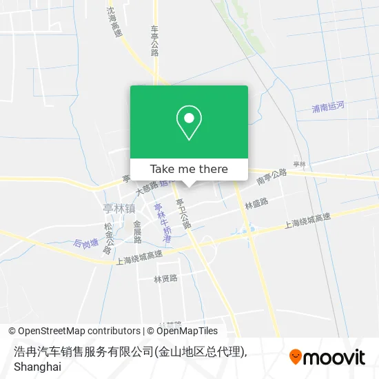 浩冉汽车销售服务有限公司(金山地区总代理) map