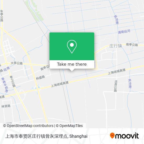 上海市奉贤区庄行镇骨灰深埋点 map
