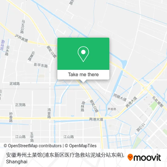 安徽寿州土菜馆(浦东新区医疗急救站泥城分站东南) map