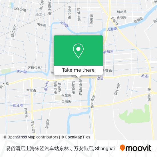 易佰酒店上海朱泾汽车站东林寺万安街店 map