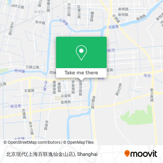 北京现代(上海百联逸仙金山店) map