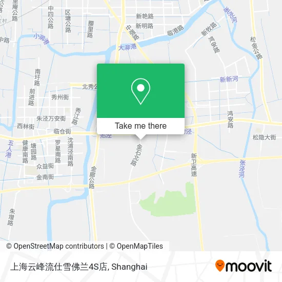 上海云峰流仕雪佛兰4S店 map