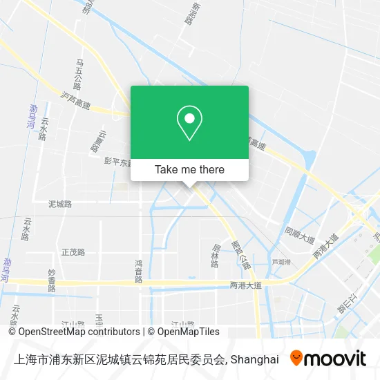 上海市浦东新区泥城镇云锦苑居民委员会 map