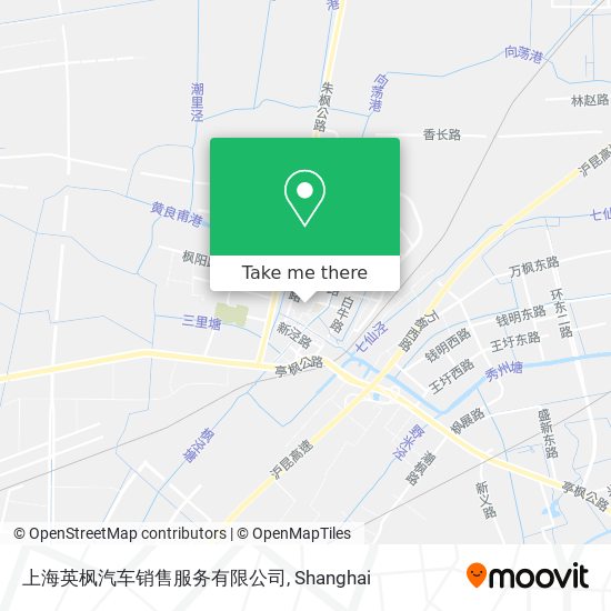 上海英枫汽车销售服务有限公司 map