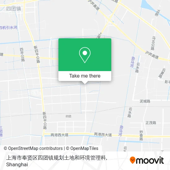 上海市奉贤区四团镇规划土地和环境管理科 map