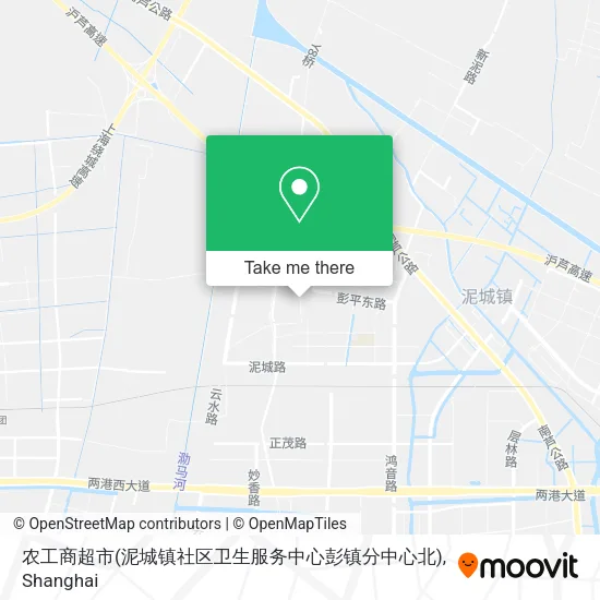农工商超市(泥城镇社区卫生服务中心彭镇分中心北) map