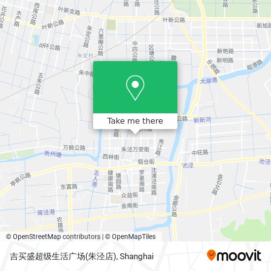 吉买盛超级生活广场(朱泾店) map