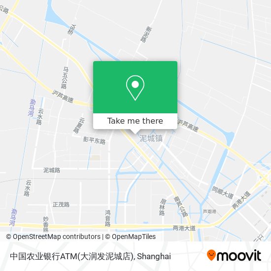 中国农业银行ATM(大润发泥城店) map