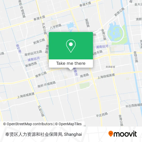 奉贤区人力资源和社会保障局 map