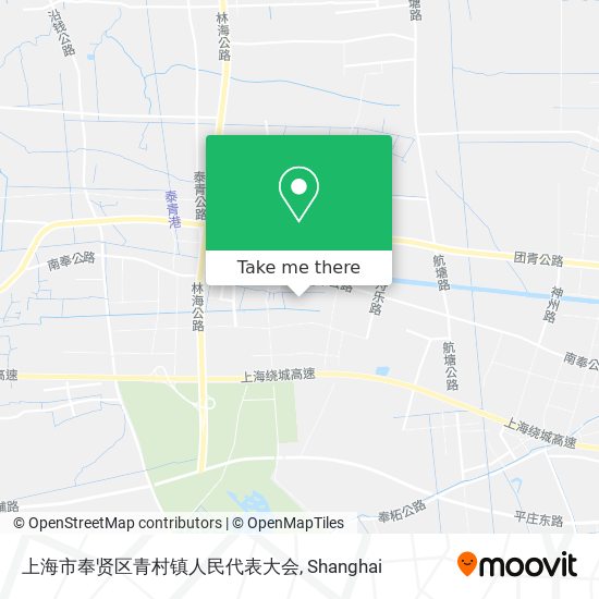 上海市奉贤区青村镇人民代表大会 map