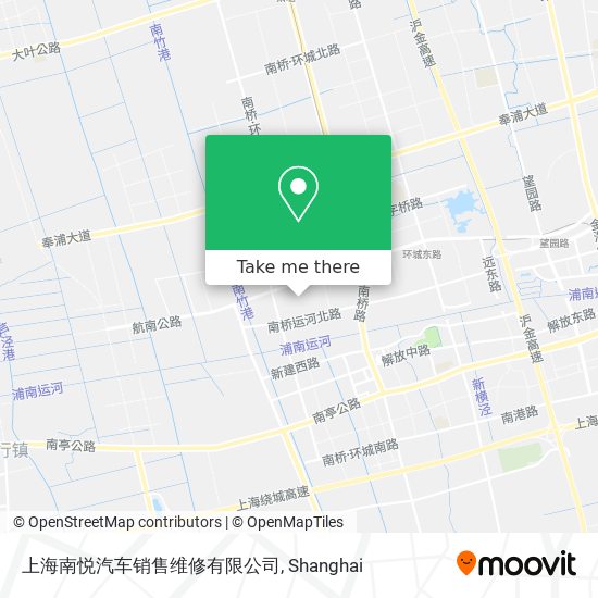 上海南悦汽车销售维修有限公司 map
