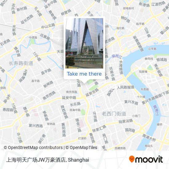 上海明天广场JW万豪酒店 map