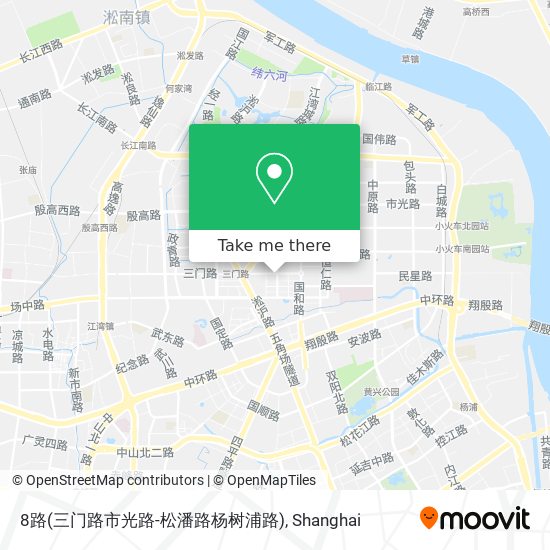 8路(三门路市光路-松潘路杨树浦路) map