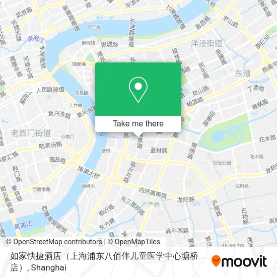 如家快捷酒店（上海浦东八佰伴儿童医学中心塘桥店） map