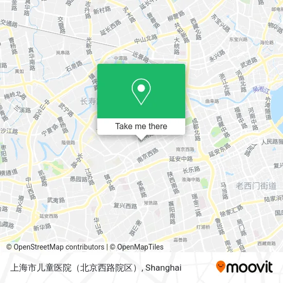 上海市儿童医院（北京西路院区） map