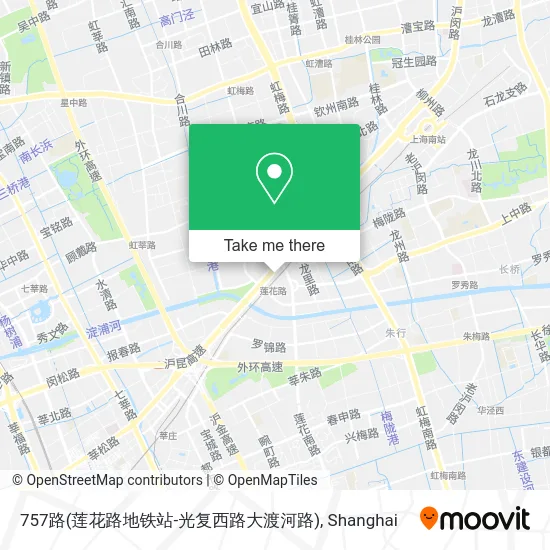 757路(莲花路地铁站-光复西路大渡河路) map