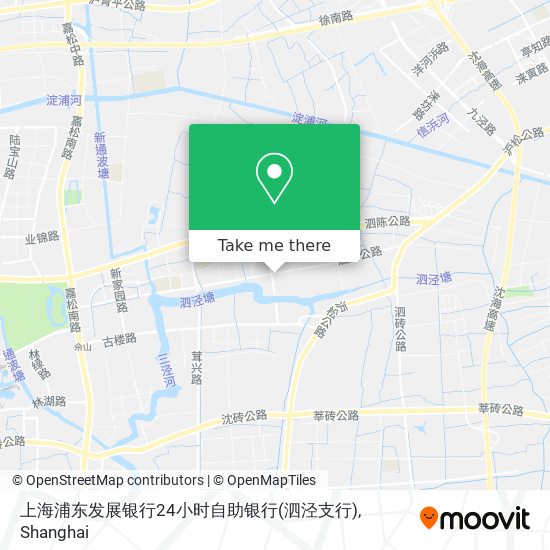 上海浦东发展银行24小时自助银行(泗泾支行) map