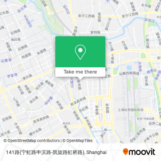 141路(宁虹路申滨路-凯旋路虹桥路) map