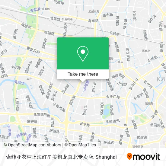 索菲亚衣柜上海红星美凯龙真北专卖店 map