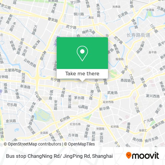 Bus stop ChangNing Rd/ JingPing Rd map