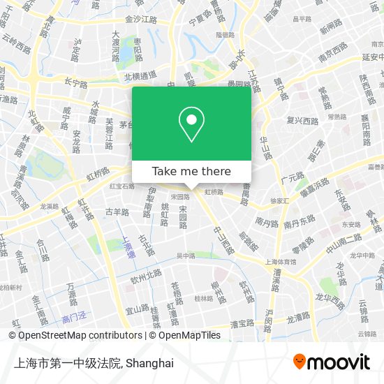 上海市第一中级法院 map