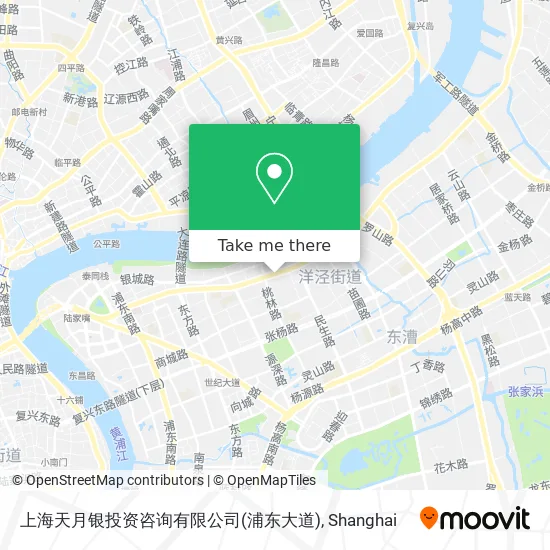 上海天月银投资咨询有限公司(浦东大道) map