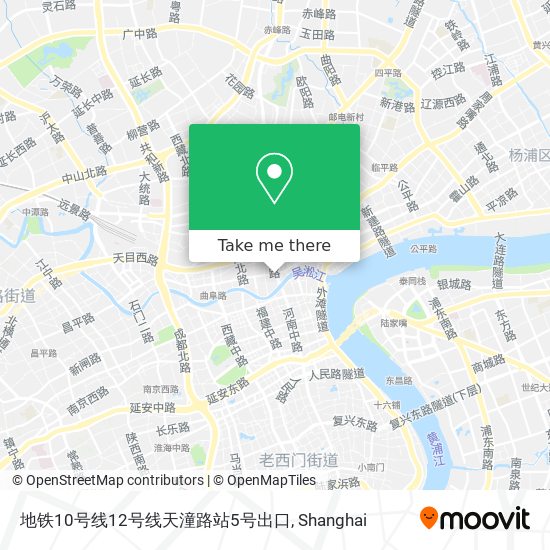 地铁10号线12号线天潼路站5号出口 map