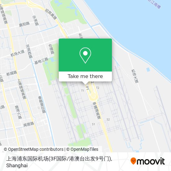 上海浦东国际机场(3F国际/港澳台出发9号门) map