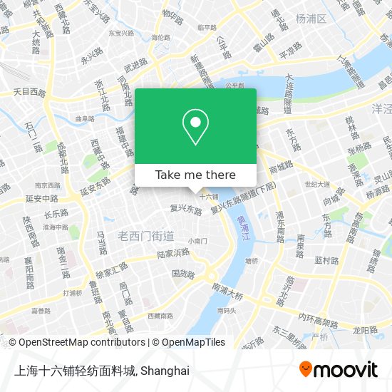上海十六铺轻纺面料城 map