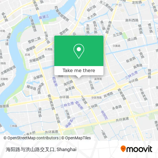 海阳路与洪山路交叉口 map
