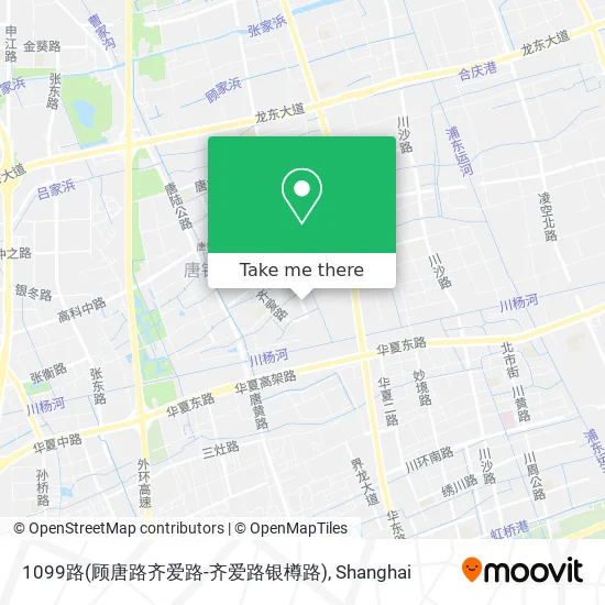 1099路(顾唐路齐爱路-齐爱路银樽路) map